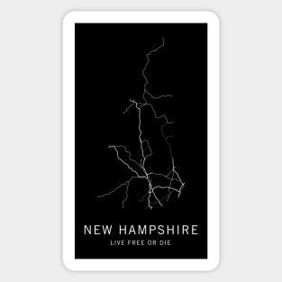 New Hampshire State Road Map Sticker